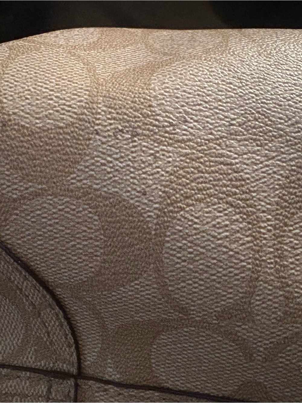 SUMMER SALE! Coach Cream Signature Tote with Tan Leather Trim - Picture 7 of 15